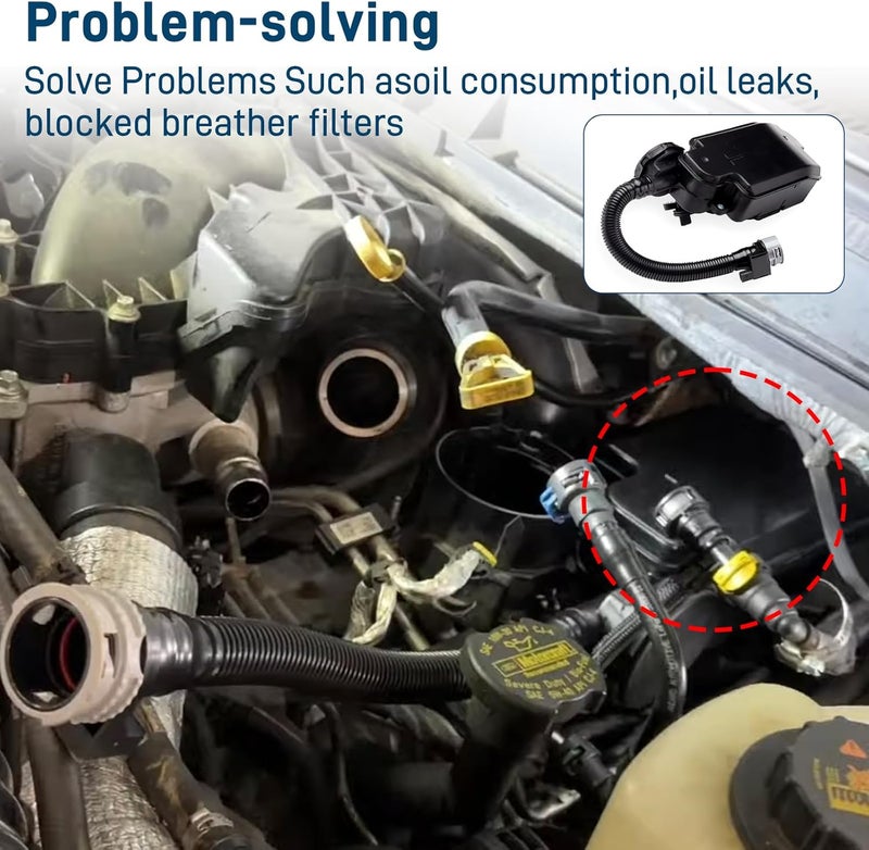 VODCACA Engine Oil Separator Assembly Compatible with 2011 2012 2013 2014 2015 2016 Ford F250 F350 F450 F550 Super Duty 6.7L Powerstroke Diesel PCV CCV Vent Valve Engine Crankcase DC3Z6A785C - Image 4